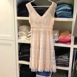 Cream dress perfect for wedding brunch